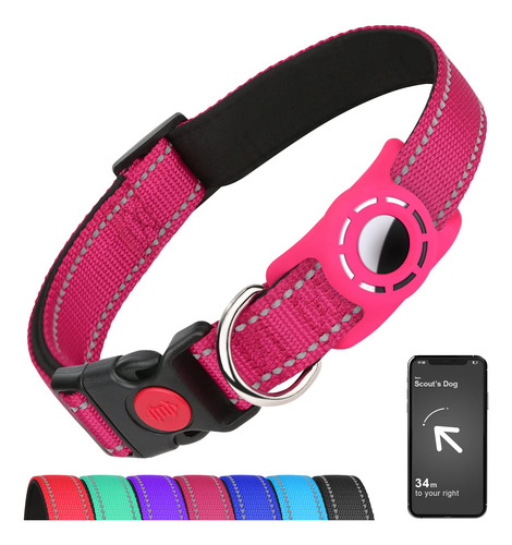 Collar De Perro Erbine Airtag Para Perros Medianos Con Acaba