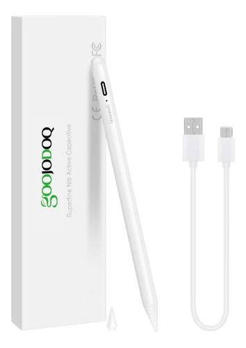 Caneta Pencil Para iPad Palm Rejection Goojodoq 1.0mm Branca