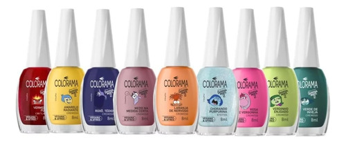 Kit Esmaltes Colorama Coleção Divertidamente 2 - Kit 9 Cores