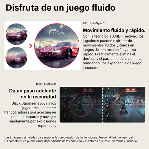 Monitor Ips LG Pantalla Full Hd 24 Pulgadas Con Amd Freesync, Diseño Prácticamente Sin Bordes En 3 Lados, Frecuencia De Actualización De 100hz, Onscreen Control, Amd Freesyncc, Black Stabilizer