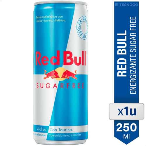 Red Bull Sugarfree Lata 250ml Bebida Sin Azúcar