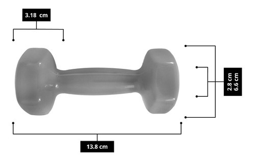 Par Mancuernas Hexagonal Vinil De 4 Lb Gris ( 1.81 Kg)