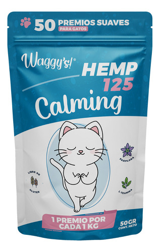 Waggys Premios Calming 125 Para Gatos - Apoyo Relajante