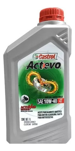 Aceite Castrol Actevo 4t 10w40 Semisintético Mr Ituzaingo