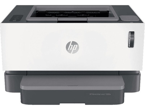 Impresora  simple función HP Neverstop 1000W 4RY23A con wifi blanca y gris 110V - 127V