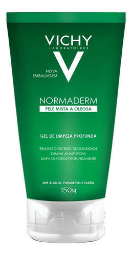 Gel De Limpeza Facial Vichy Normaderm 150g Momento de aplicação Dia/Noite Tipo de pele Todo tipo de pele