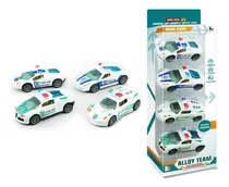 Comprar Autitos Juguetes De Policía Set X4 Vehículos Metal