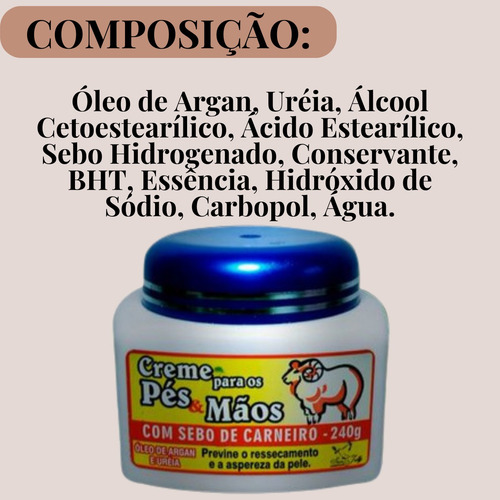 Kit 2 Creme Hidratante Pés San Jully Com Argan E Ureia