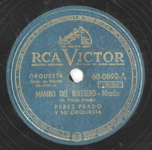 Disco De Pasta Beny More - Pérez Prado Locas Por El Mambo (Usado)