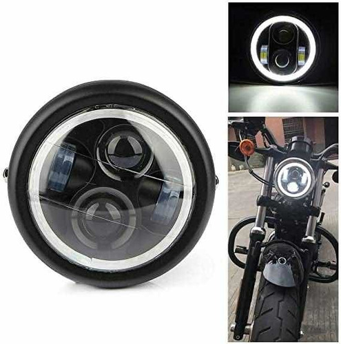 Foco Led Xenon De 40 Watt Con Aro Blanco Para Moto