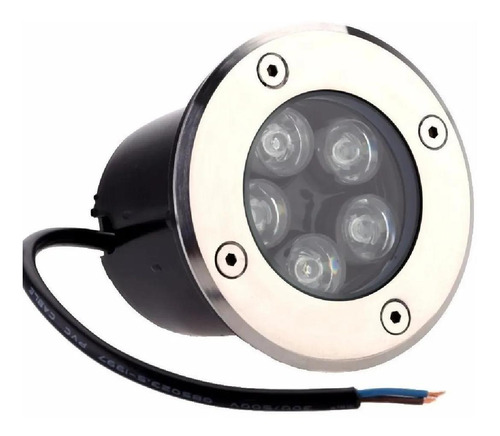 Spot Led Balizador Chão Piso 5w Embutir Branco Quente 3000k Cor da cúpula Cinza Cor da estrutura Preto