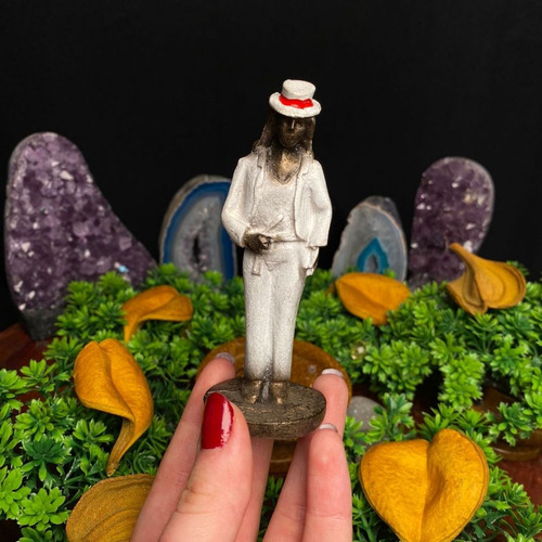 Mini Maria Navalha (d) 10 Cm (r) - Imagem Umbanda Candomble Cor Dourado