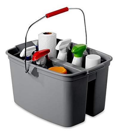 Rubbermaid Comm Prod 2628 88gray 19qt Gry Doble Cubeta Gris