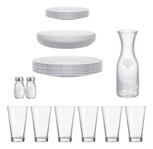 Juego De Platos Completo Set Vajilla Combo Vasos Kuchen