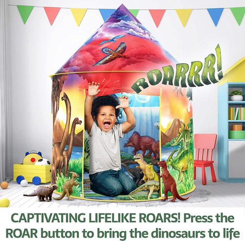 Imagen 3 de 6 de Carpa Tienda De Dinosaurio Con Sonido Juguete Niños W&o