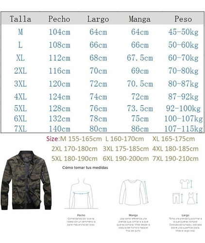 Chaqueta De Camuflaje Casual De Talla Grande Para