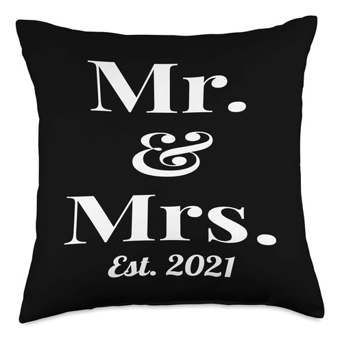 Mr Mrs Est. 2021 Accessories Mrs Home - Cojin Decorativo Par