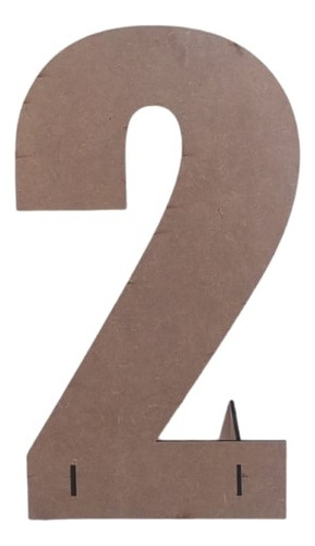 Display Em Mdf Numero 2 Com 60cm Altura Para Mesa Bolo