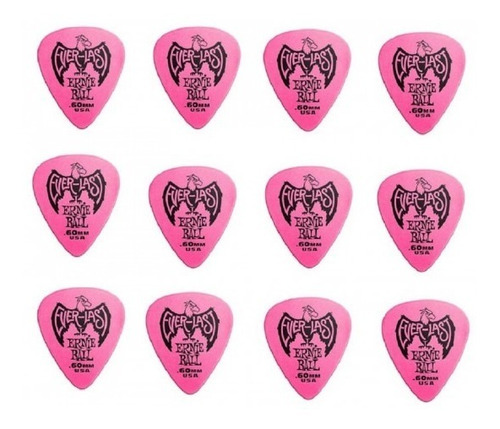 Ernie Ball 9179 Puas Everlast Rosas Calibre .60mm 12 Piezas