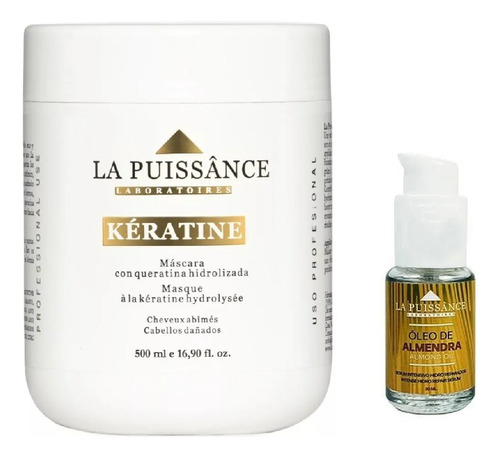Máscara Keratina 500 Ml La Puissance + Oleo De Almendras