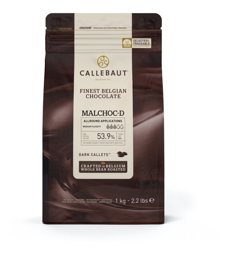 Chocolate Sin Azucar Leche Semi Amargo Callebaut 1 Kilo