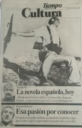 Suple Cultura Tiempo Argentino 5/8/1984 Juan Benet,rabossi