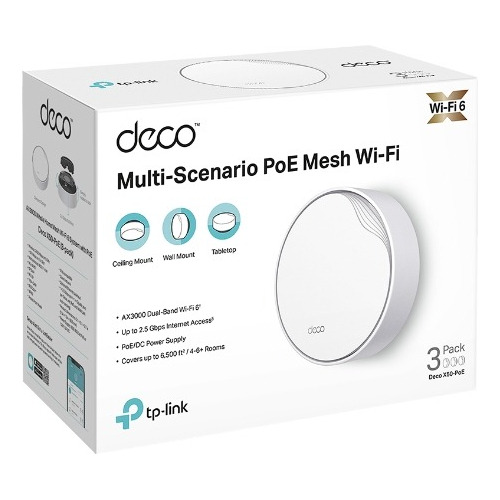 Sistema Wifi Mesh Tp-link Deco X50 Poe Ax3000 Wi-fi 6 Pack 1