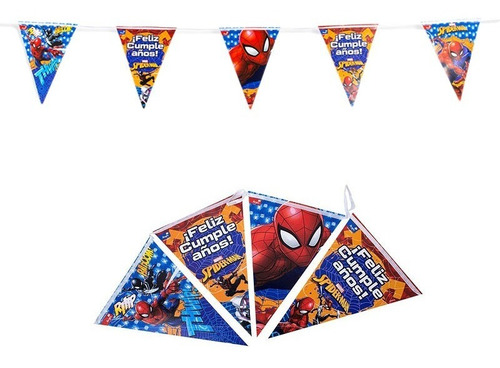 Guirnalda Para Decoración Fiesta Motivo Spiderman