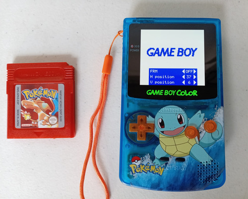 Nintendo Game Boy Color Con Pantalla Amoled Y Pokemon Repro Azul (Usado)