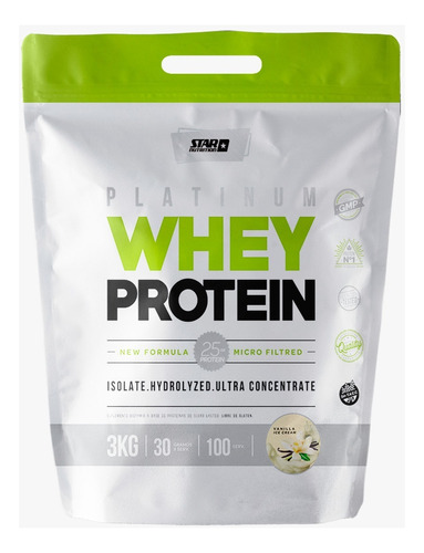 Suplemento en polvo Star Nutrition  Platinum Platinum Whey Protein proteínas sabor vanilla ice cream en sachet de 3000mL