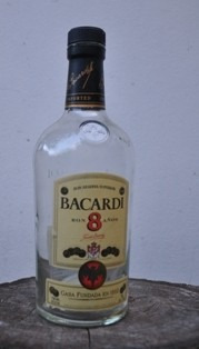 Botella Original Rum Bacardi 8 Años 750 Cc - Vacía - Rhon