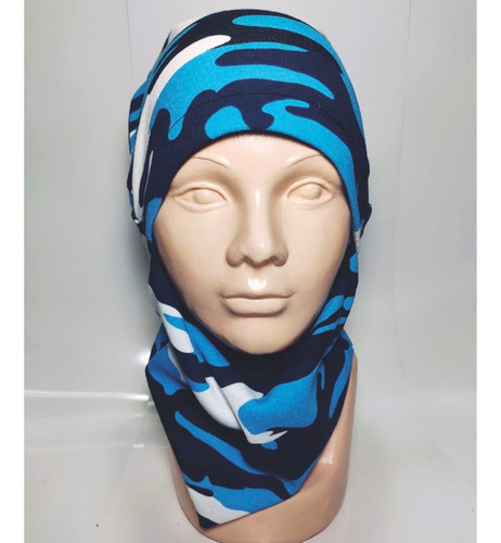 Imagen 2 de 4 de Balaclava Blue Woodland Pasamontañas Moto Cubrebocas Biker