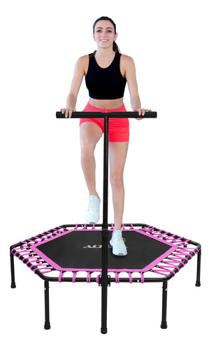 Trampolin Fitness Con Manillar Ajustable Ejercicio Pilates