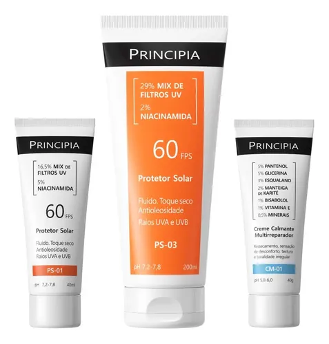 Principia Kit Proteção Solar Completa Ps03 Corporal + Ps01 Facial...
