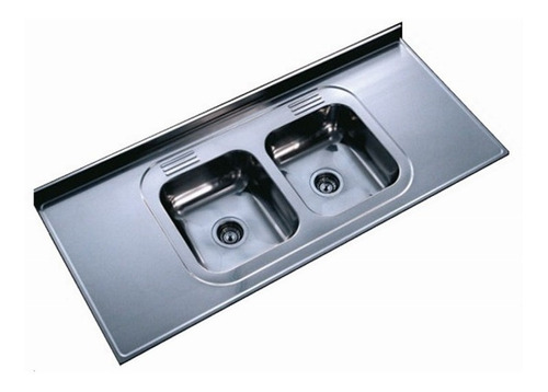 Mesadas Cocina Johnson Acero Inoxidable 140x61 B/doble Derec