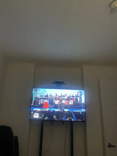 Soporte Madera Tv Movil Con Ruedas 32 A 70 Base Pedestal