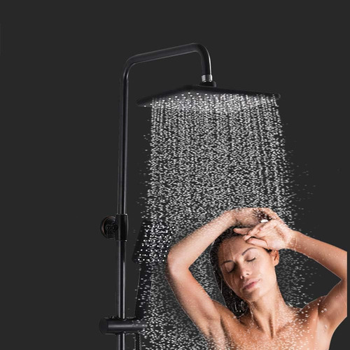 Columna De Ducha Hermoso Moderna Negra Mate 3 Funciones Incluye Accesorios Completos Con Cabezal De Ducha Este Elegante Accesorio Fabricado En Acero Inoxidable