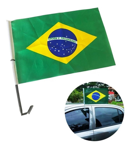 Bandeira Brasil Oficial Copa Do Mundo Carro Vidro Carreata