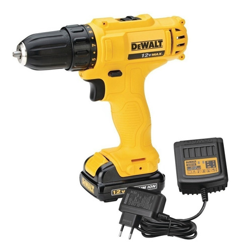 Furadeira e Parafusadeira 10mm Dewalt, Modelo DCD700LC1, Ferramenta Profissional Sem Fio Dewalt, 1 Bateria 12V, 1 Carregador, 220V