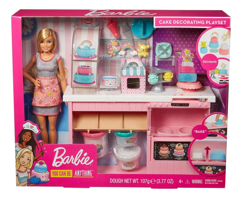 Muñeca Barbie Chef De Pasteles Set Juego Cocina Y Accesorios