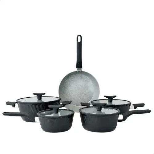 Jogo de Panelas 13 Peças Antiaderente Kit Cozinha Completa Marfim Bianco Vanilla - Miniatura 3