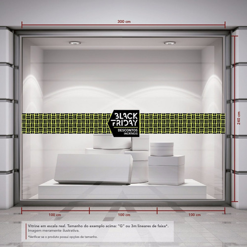 Adesivo Para Vitrine Black Friday Estampa + Aplicador Grátis