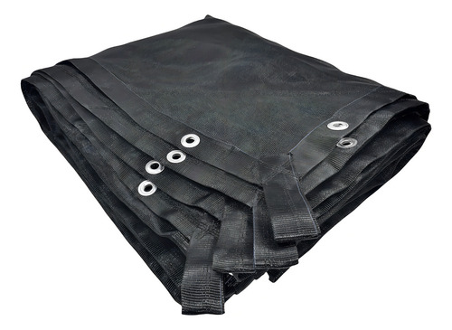 Bvioz, Lienzo Confeccionado 3.7x3 Metros, Malla 50% Sombra, Monofilamento, Color Negro, Protección Uv-11, 120 Gramos/m2