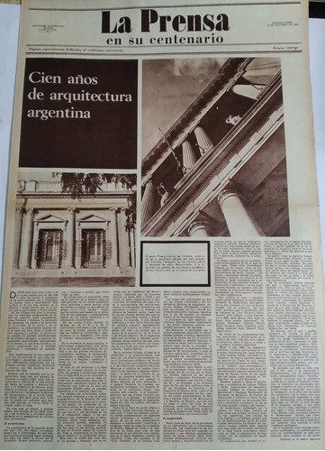 Suple La Prensa Centenario 18/10/1969 Arquitectura 100 Años