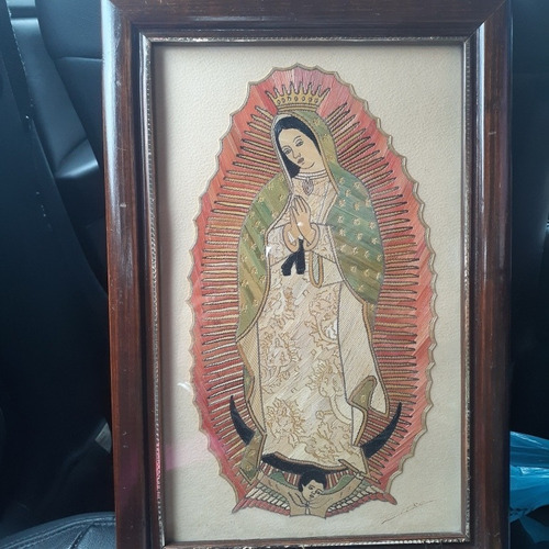 Cuadro De La Virgen De Guadalupe - Bordado Artesania 