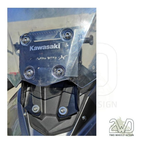 Imagen 6 de 10 de Kawasaki Versys 300x, Soporte Móvil Parabrisas C/ Barral