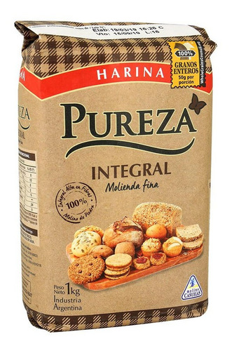 Harina Pureza Integral 1kg.
