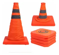 Comprar Sunnyglade Paquete De 4 Conos De Tráfico Plegables De 15.5 Pulgadas, Conos De Seguridad Reflectantes Multiusos