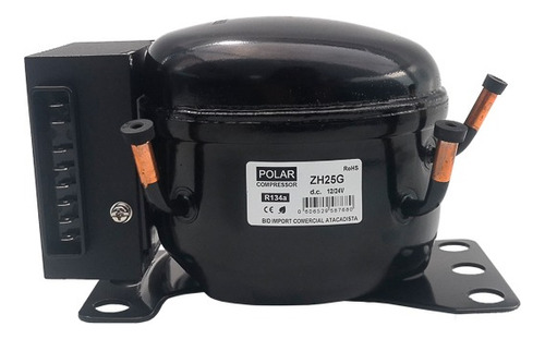 Compressor 12v Modelo Zh25g Para Até 90l Gás R134 12/24v