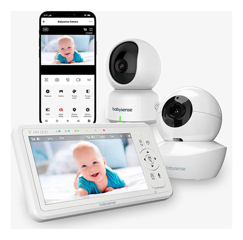 Babysense Hd Video Baby Monitor Bundle - Full Hd 1080p Wifi 